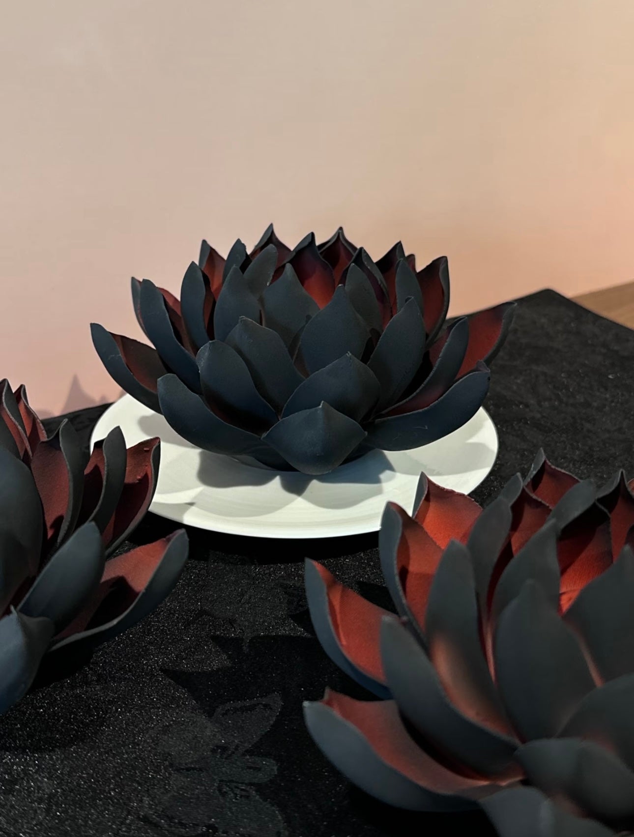 🖤 The Red Heart in the Black Lotus — A Reflection on Strength and Beauty in Ceramic Art