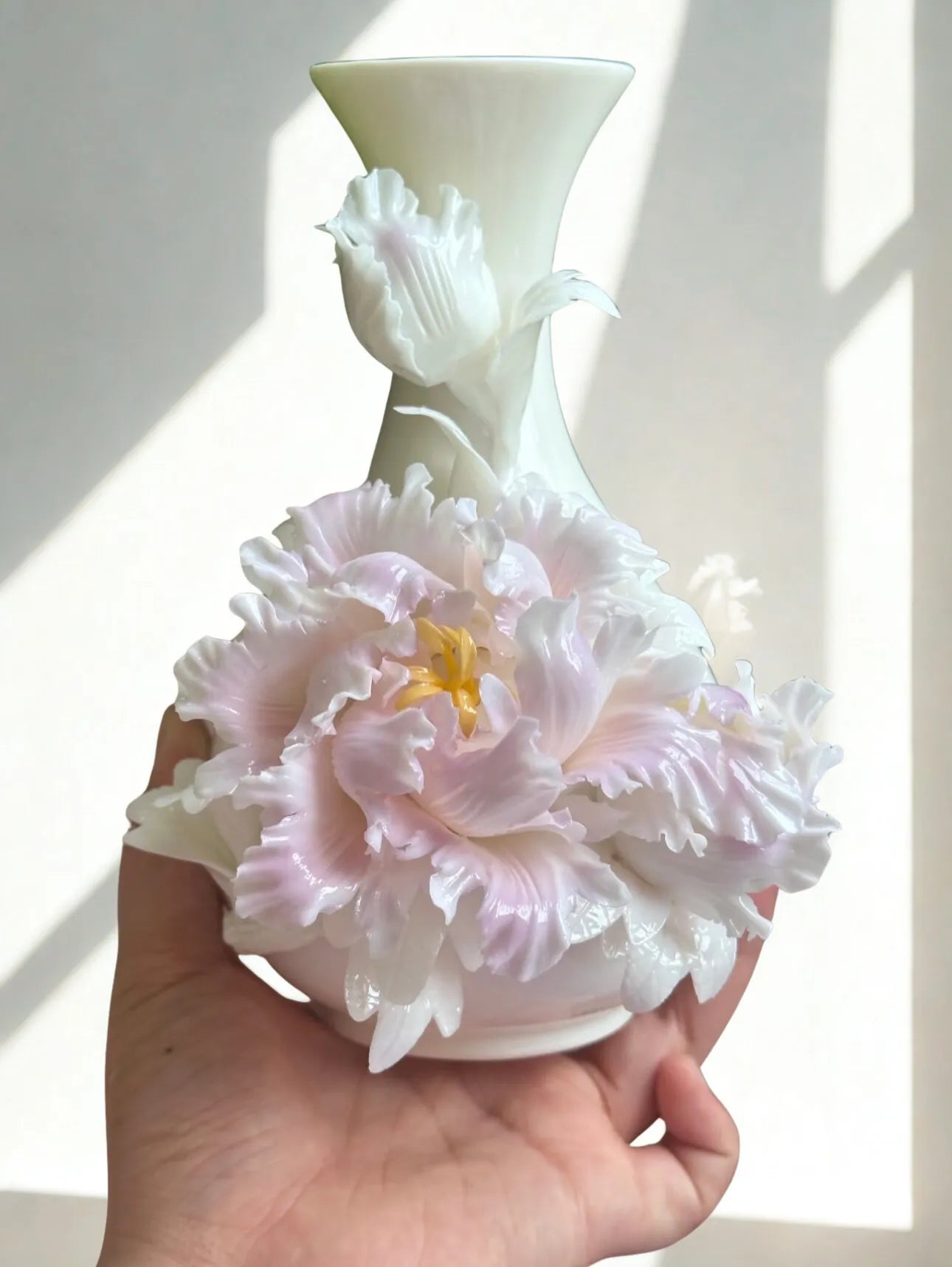 Hand-Painted Ceramic Flower Vase – Unique Pottery Centerpiece