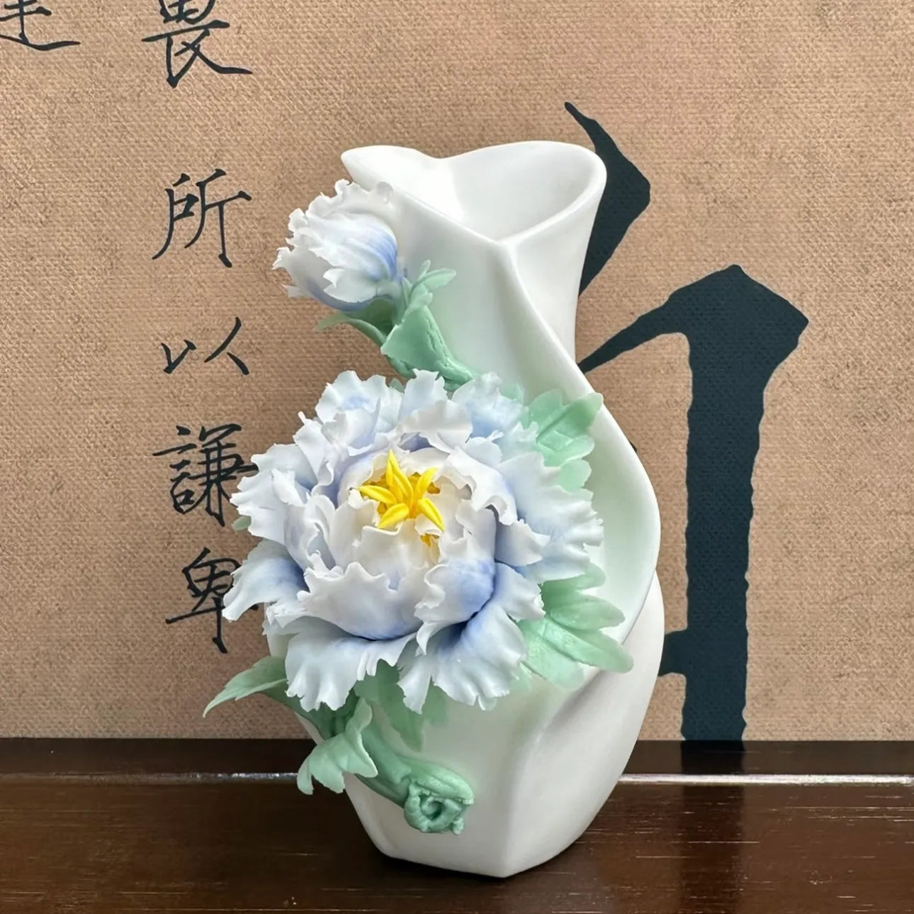 Ceramic Peony Vase – Elegant Handmade Pottery for Home Decoration