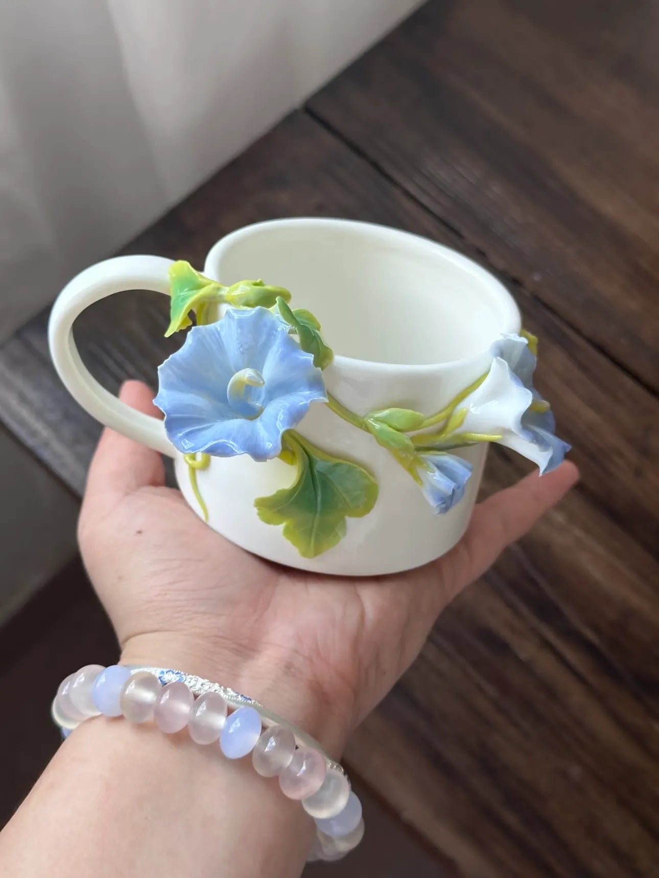 Gloriosa Lily Coffee Mug - Elegant Ceramic Mug - Handmade Ceramic Drinkware for Home and Office