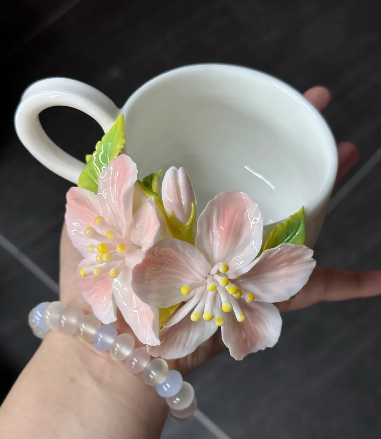 Begonia Ceramic Coffee Mug – Handmade Ceramic Drinkware