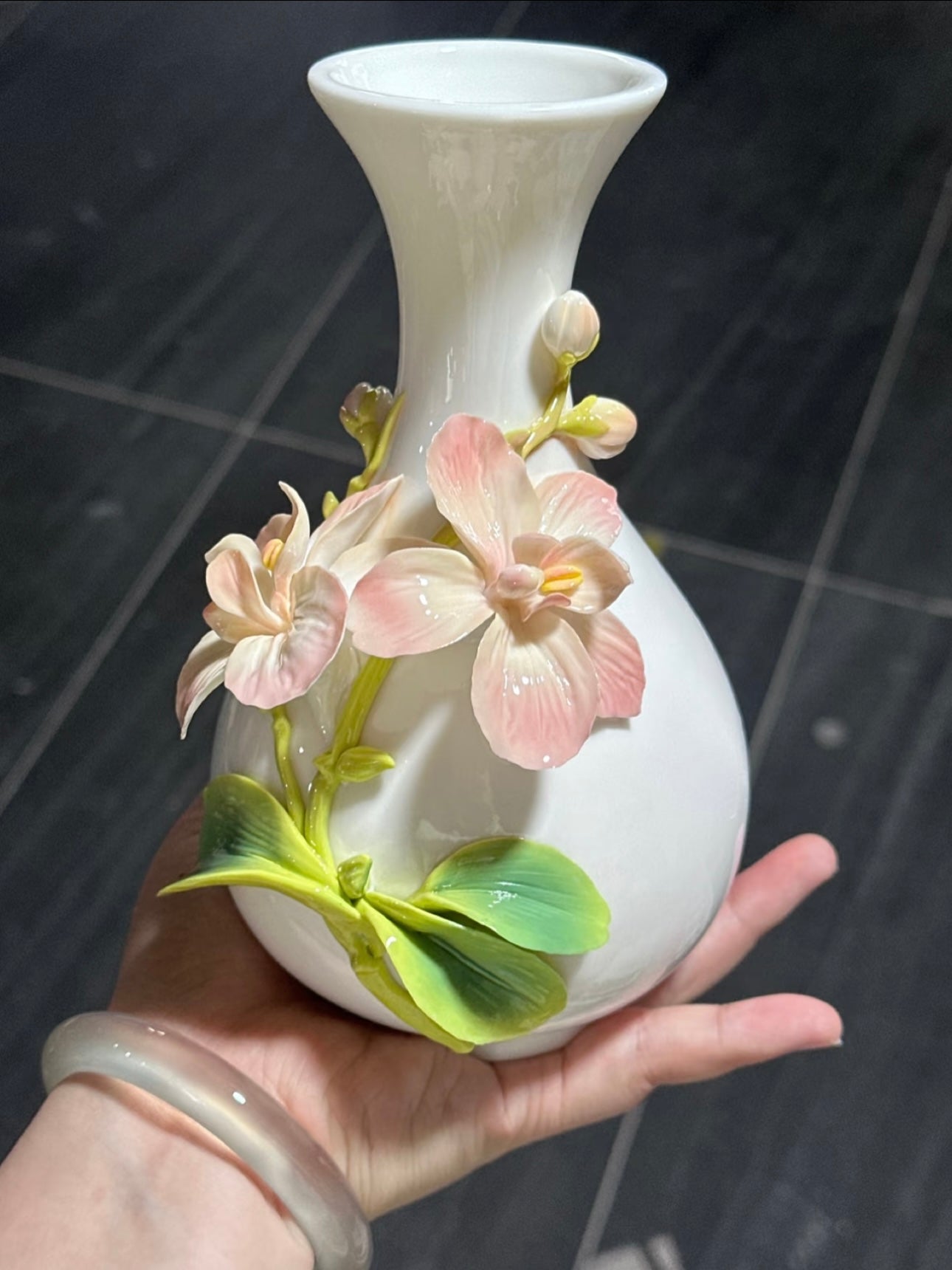 Phalaenopsis Ceramic Vase - Art Home Decor