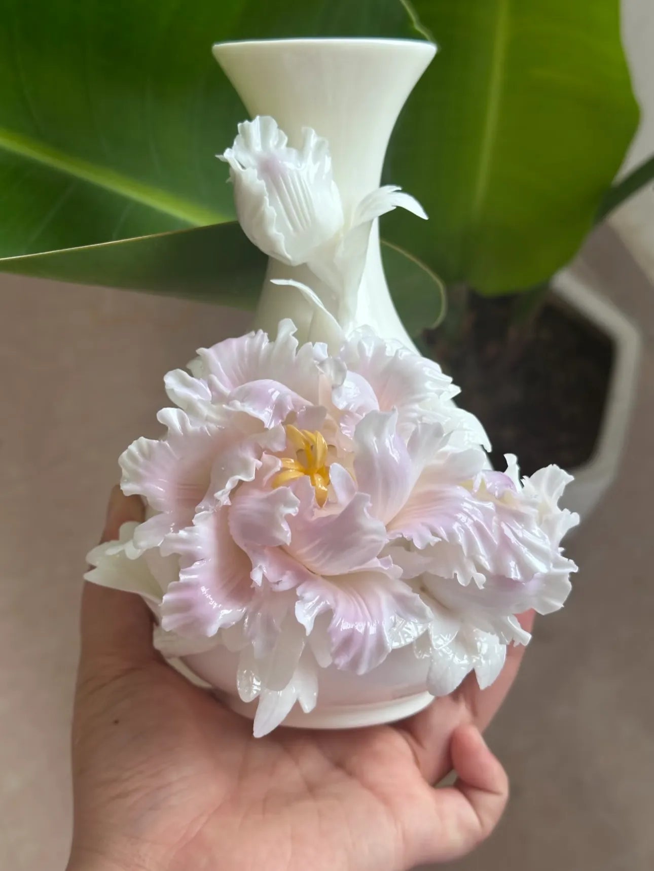 Hand-Painted Ceramic Flower Vase – Unique Pottery Centerpiece