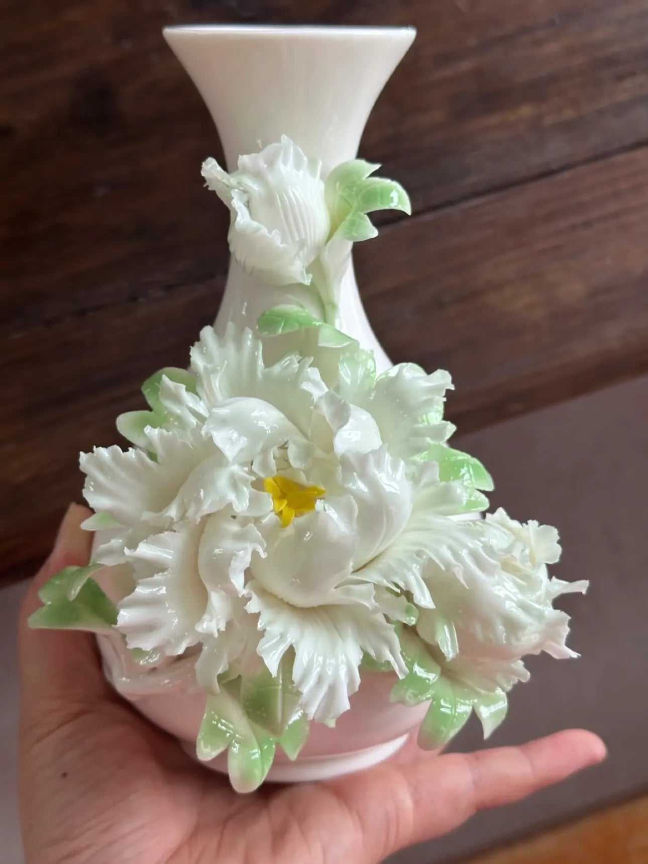 Hand-Painted Ceramic Flower Vase – Unique Pottery Centerpiece