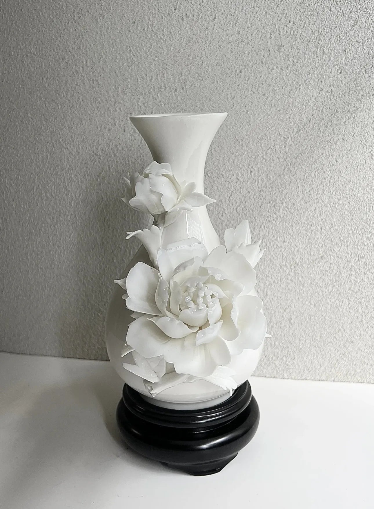 Ceramic Vase - White Peony Vase