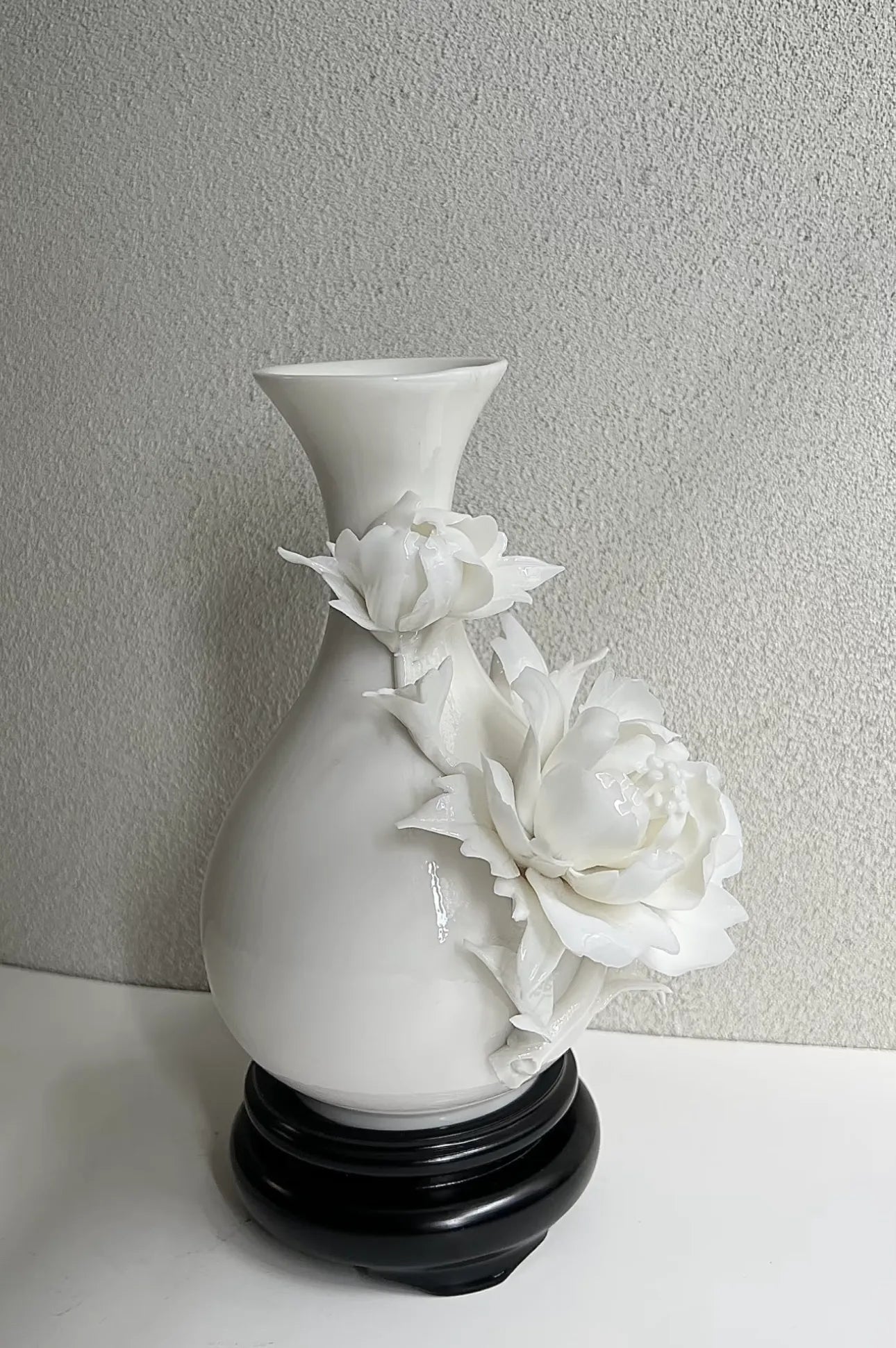 Ceramic Vase - White Peony Vase