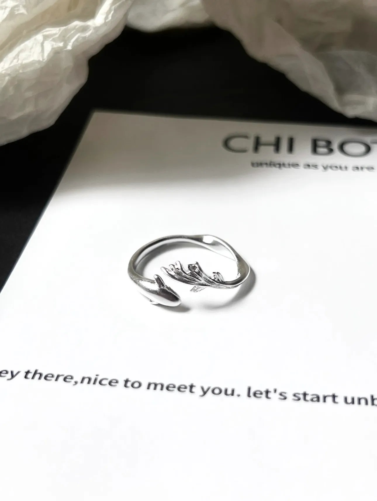 Sterling Silver Dolphin Opening Ring