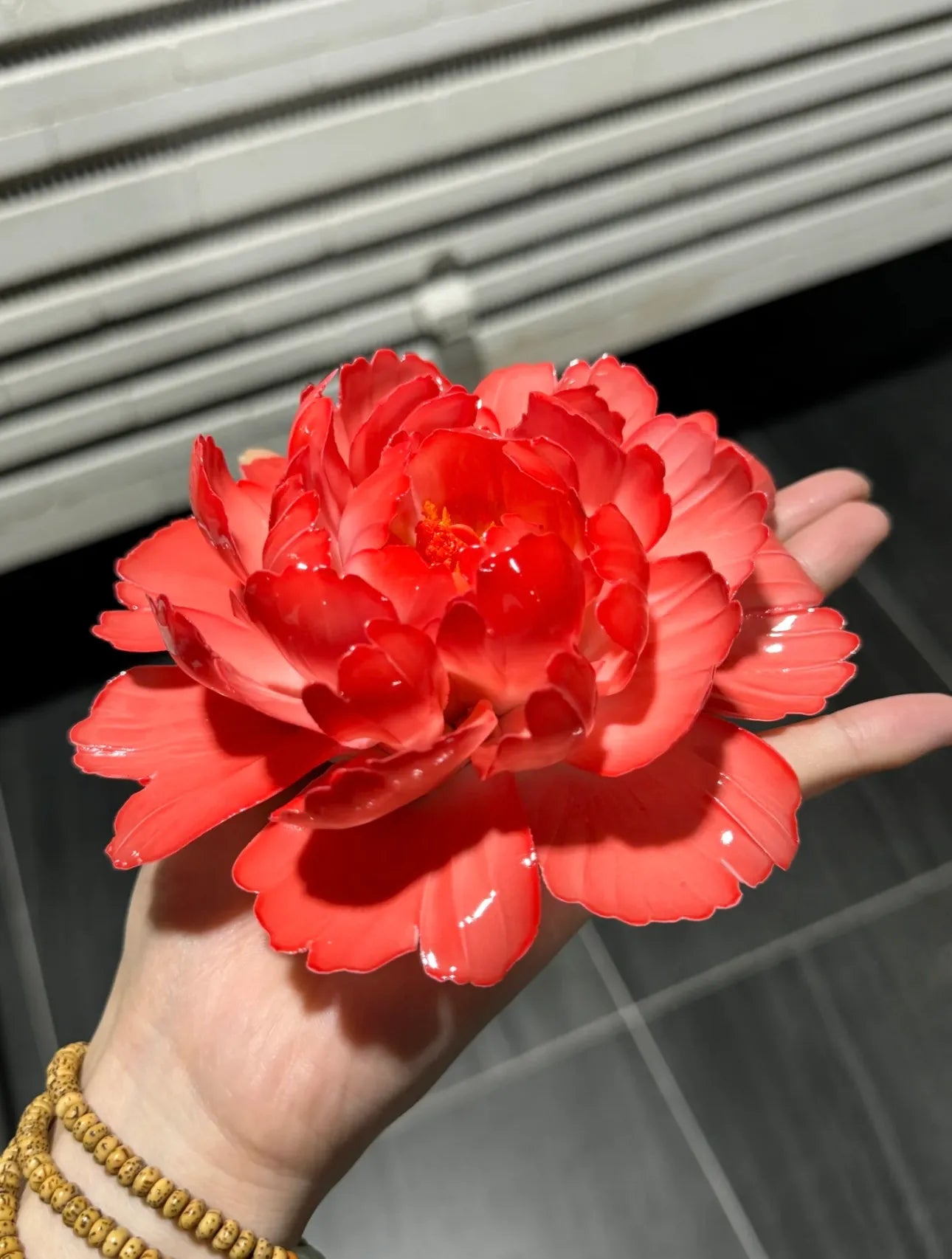 Peony Flower Ceramic Ornaments
