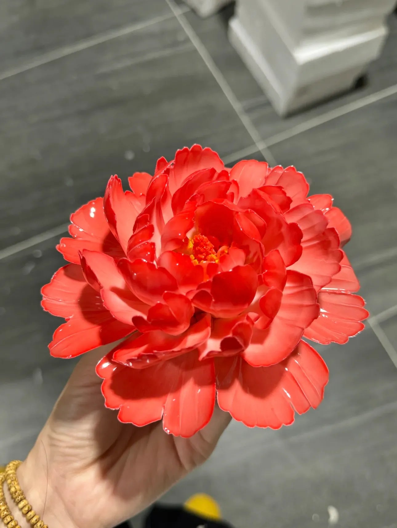 Peony Flower Ceramic Ornaments