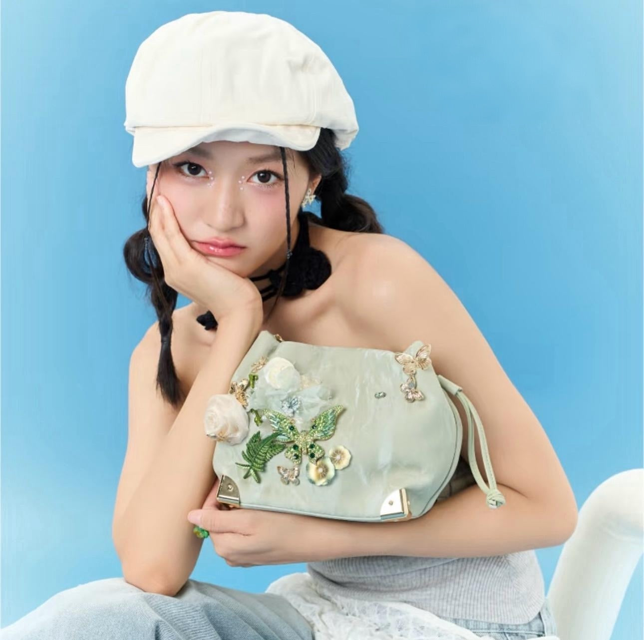 Butterflies in Midsummer, Designer Original Handmade Trendy Toy Bags, New Chinese Style Handbag Shoulder Bag Crossbody Bag