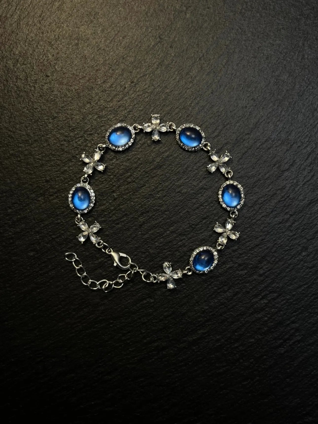 Sapphire Four Leaf Clover Bracelet
