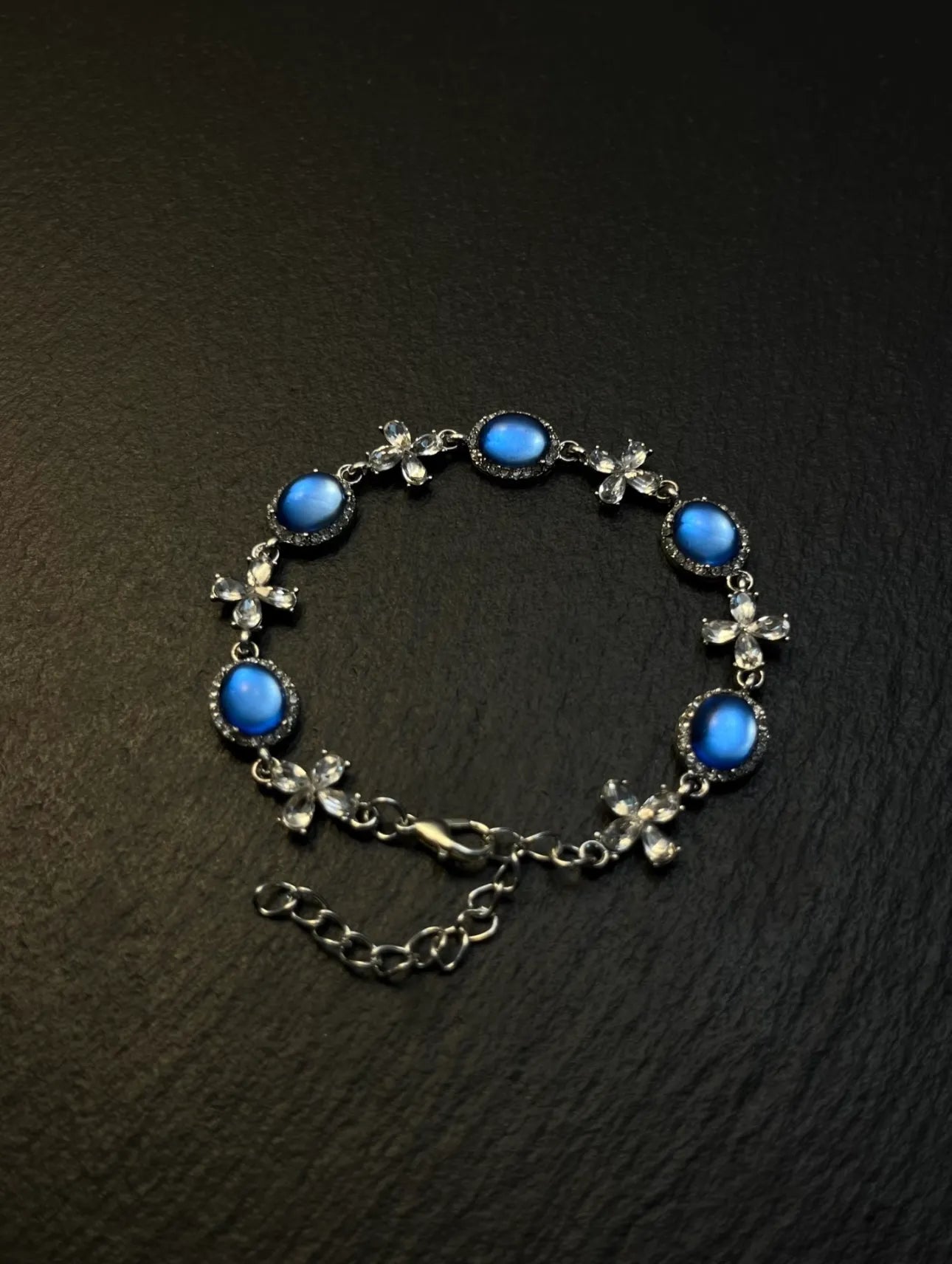 Sapphire Four Leaf Clover Bracelet