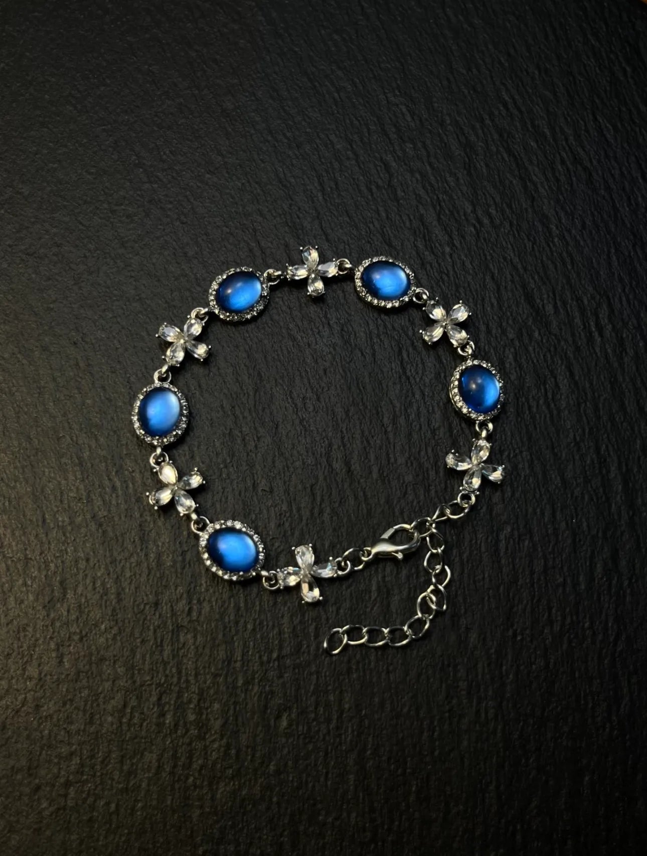 Sapphire Four Leaf Clover Bracelet
