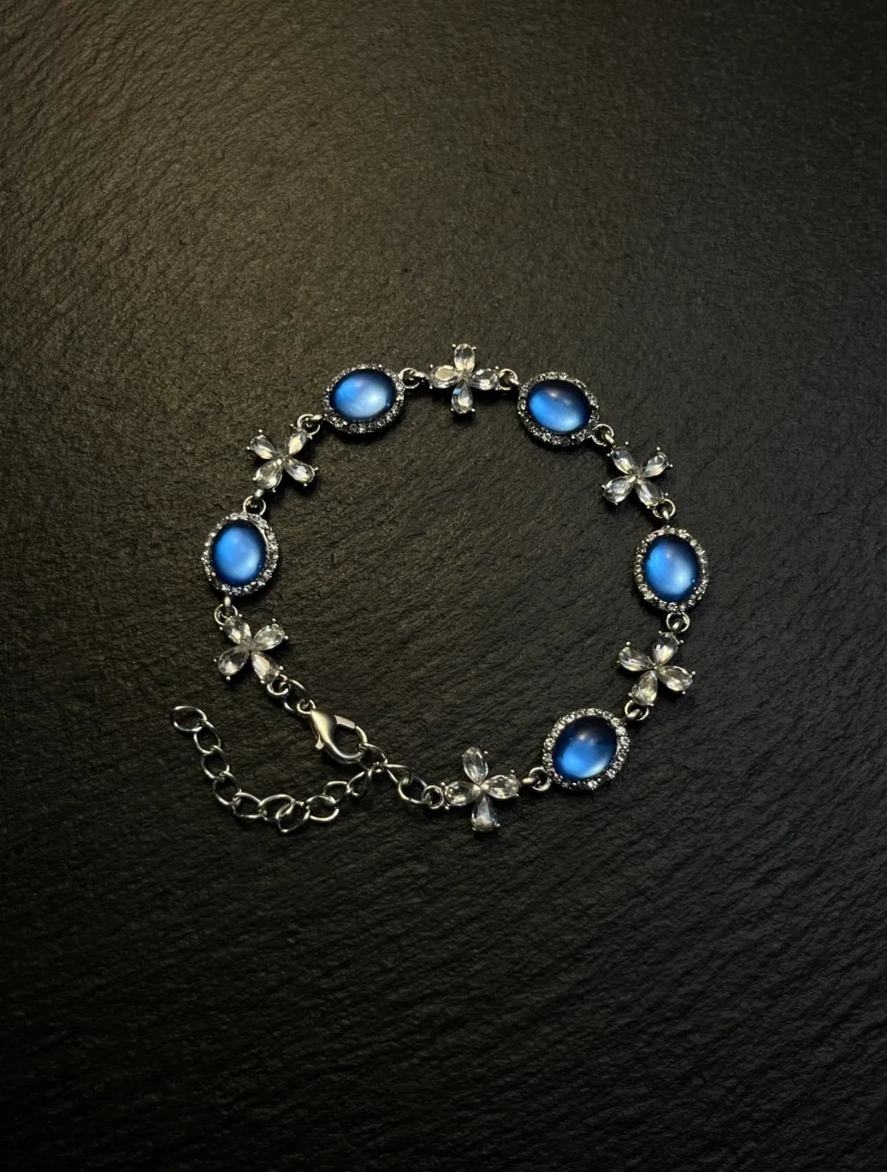 Sapphire Four Leaf Clover Bracelet