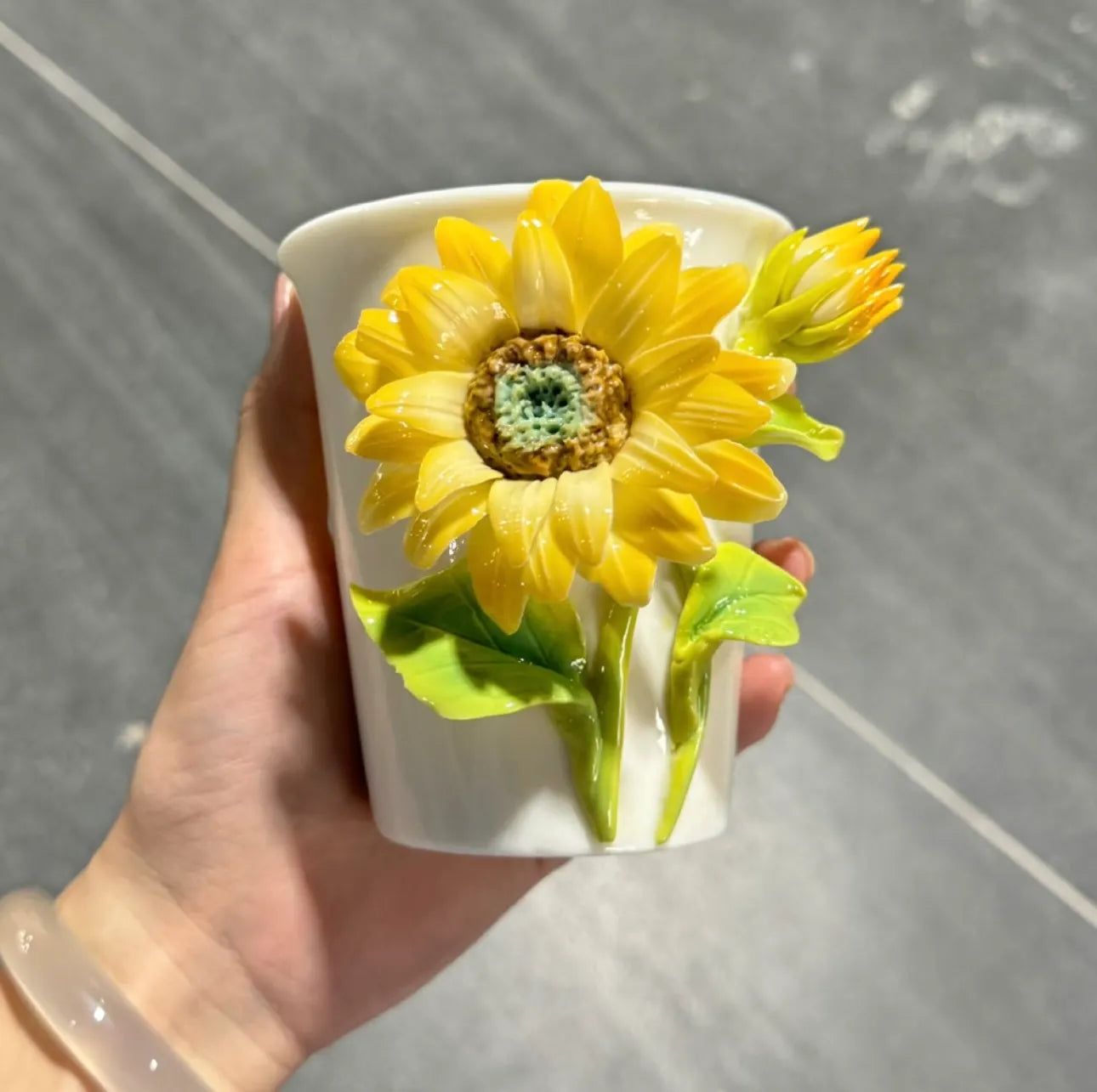 Sunflower Handmade Ceramic Cup