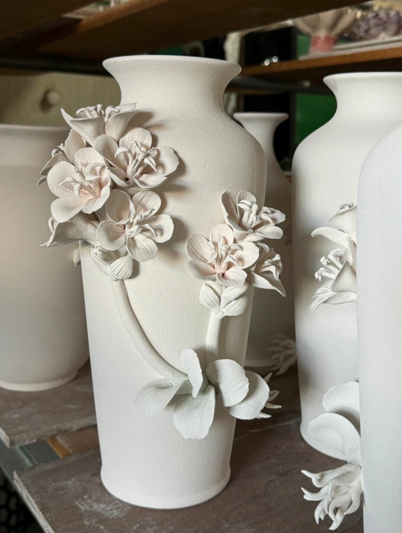 Handmade Bell Flower Ceramic Vase