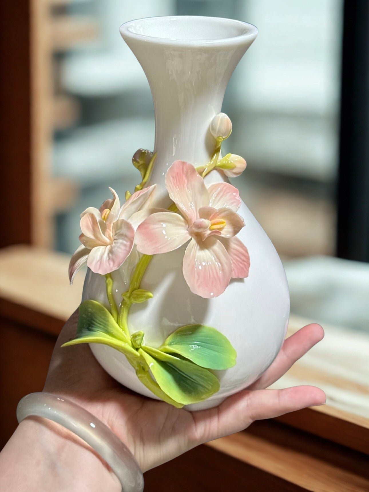 Phalaenopsis Ceramic Vase - Art Home Decor