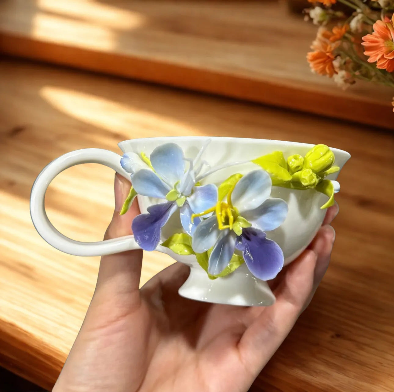 Jasmine Handmade Ceramic Cup — Unique Handmade Ceramic Mug.