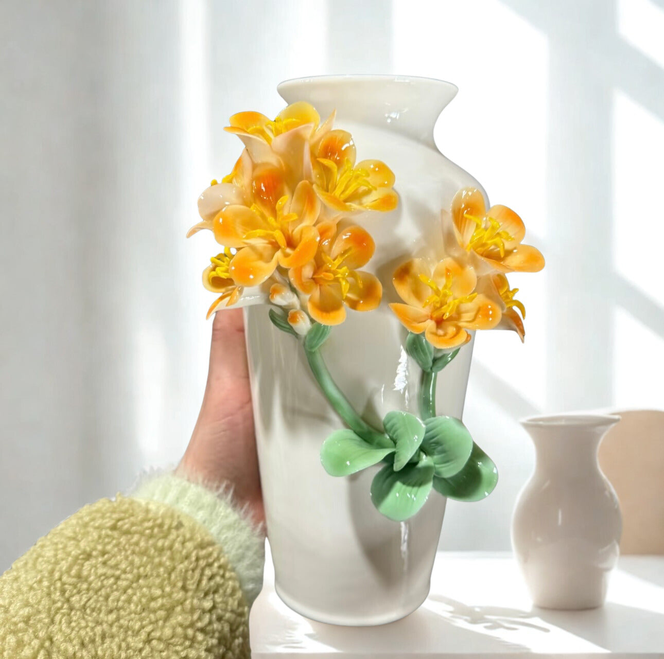 Handmade Bell Flower Ceramic Vase