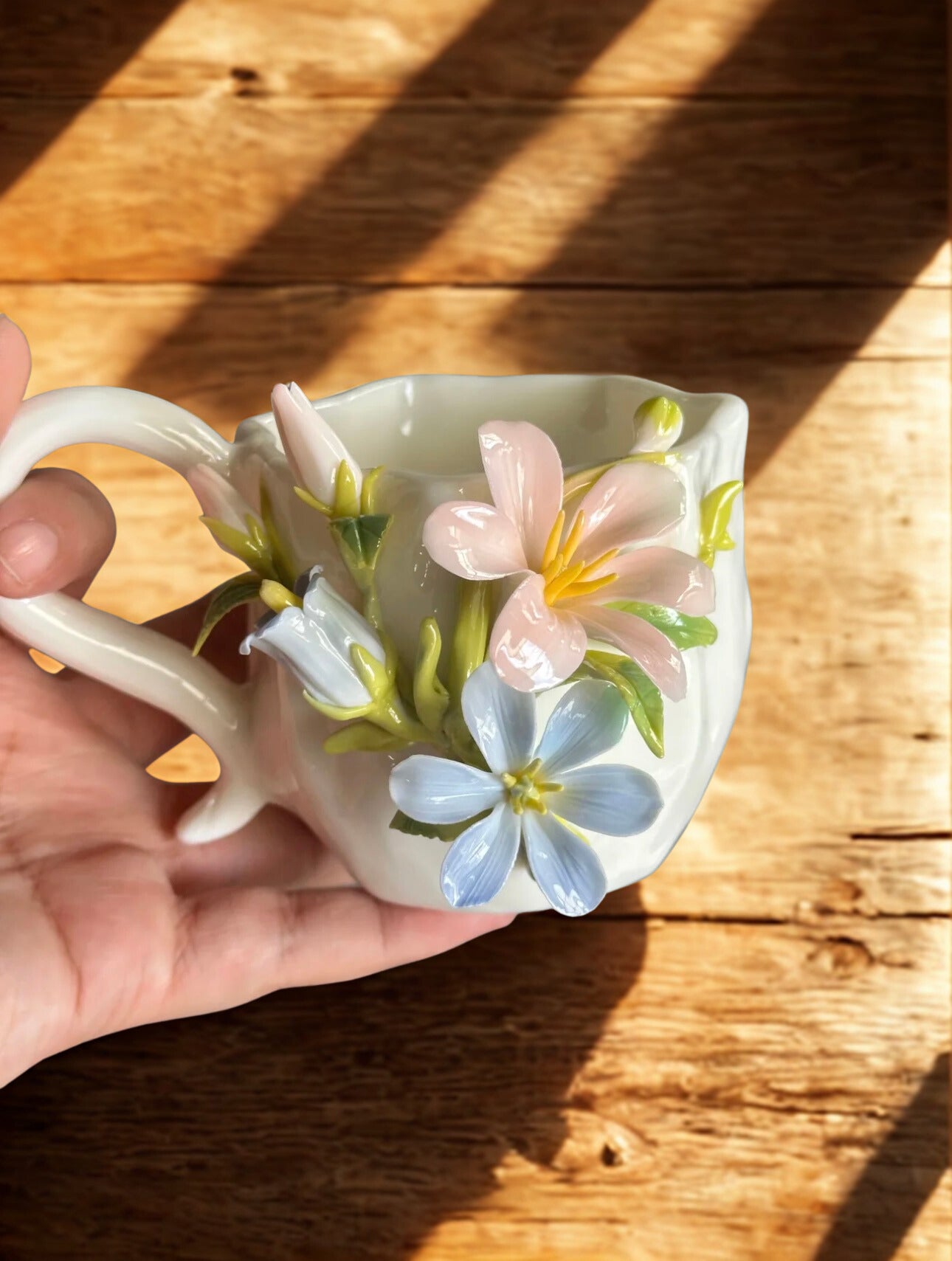 Hand-Painted Pottery Coffee Mug – Unique Artisan Drinkware