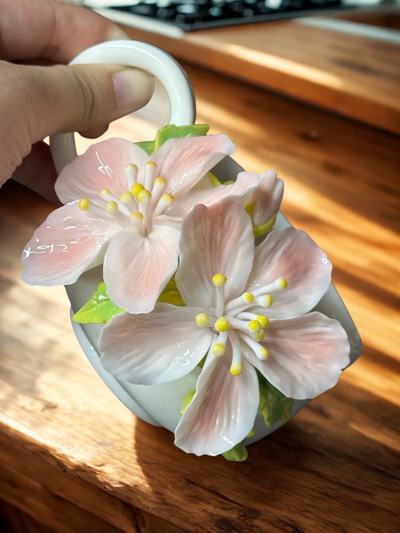 Begonia Ceramic Coffee Mug – Handmade Ceramic Drinkware