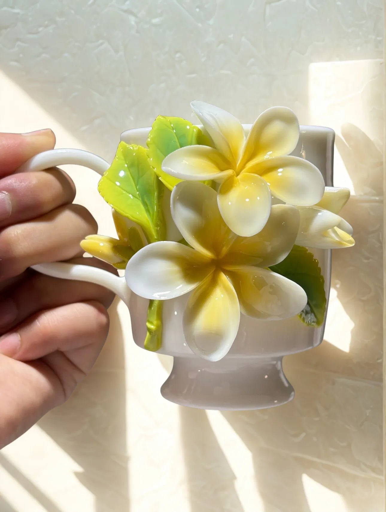 Gardenia Ceramic Cup – Handmade Drinkware