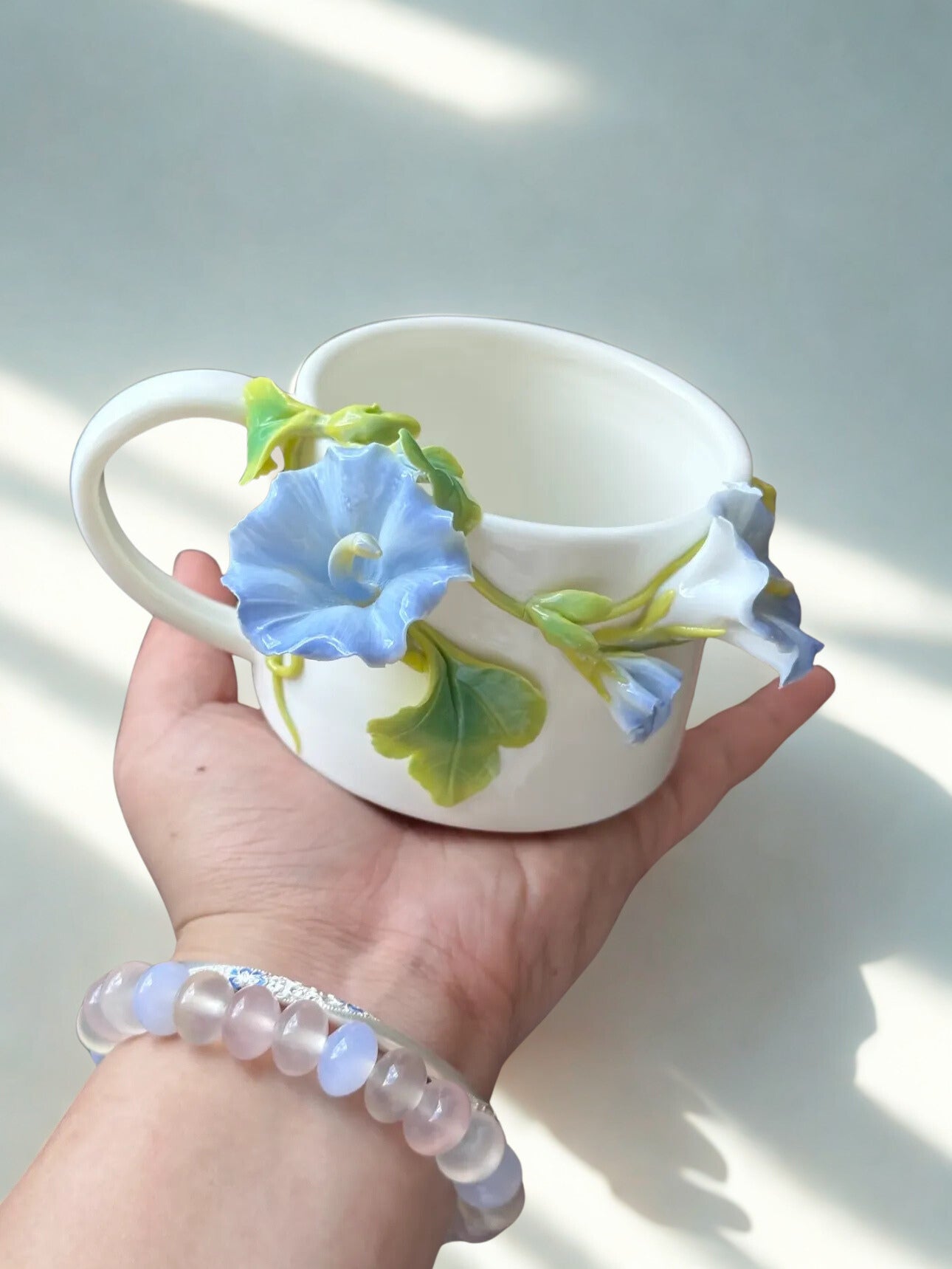 Gloriosa Lily Coffee Mug - Elegant Ceramic Mug - Handmade Ceramic Drinkware for Home and Office