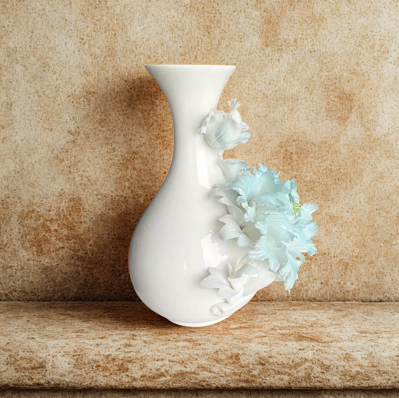 Handmade Ceramic Flower Vase – Artistic Pottery Decoration for Living Room & Entryway