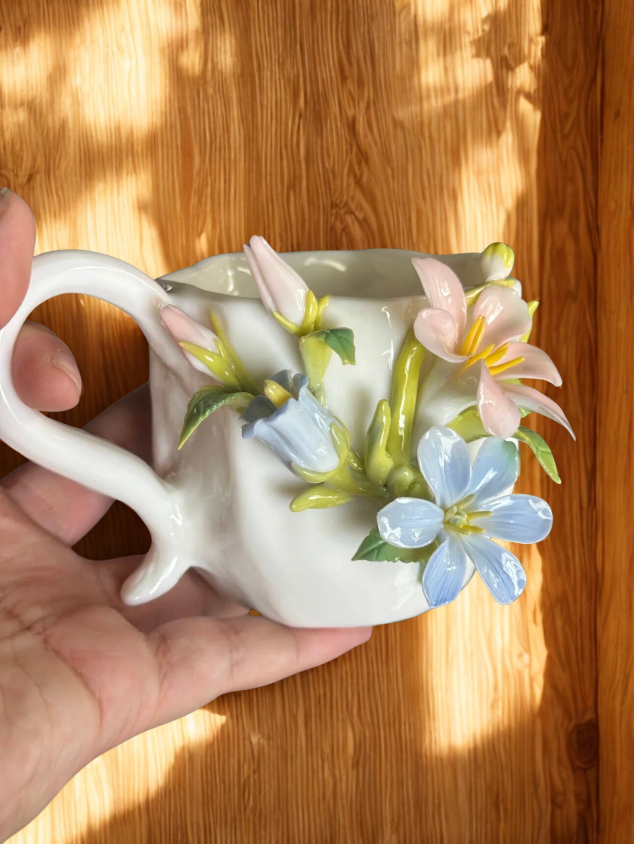 Hand-Painted Pottery Coffee Mug – Unique Artisan Drinkware