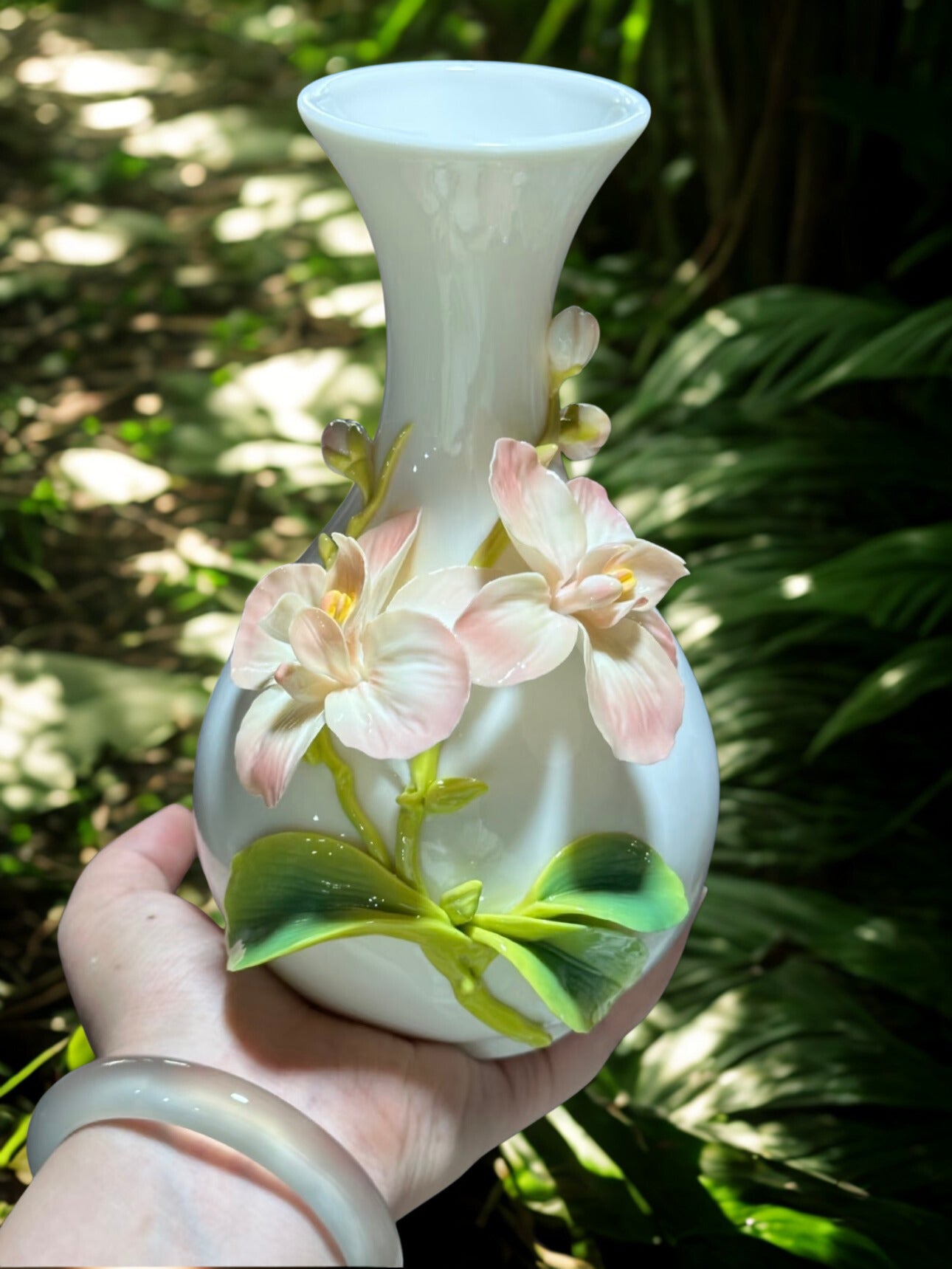 Phalaenopsis Ceramic Vase - Art Home Decor