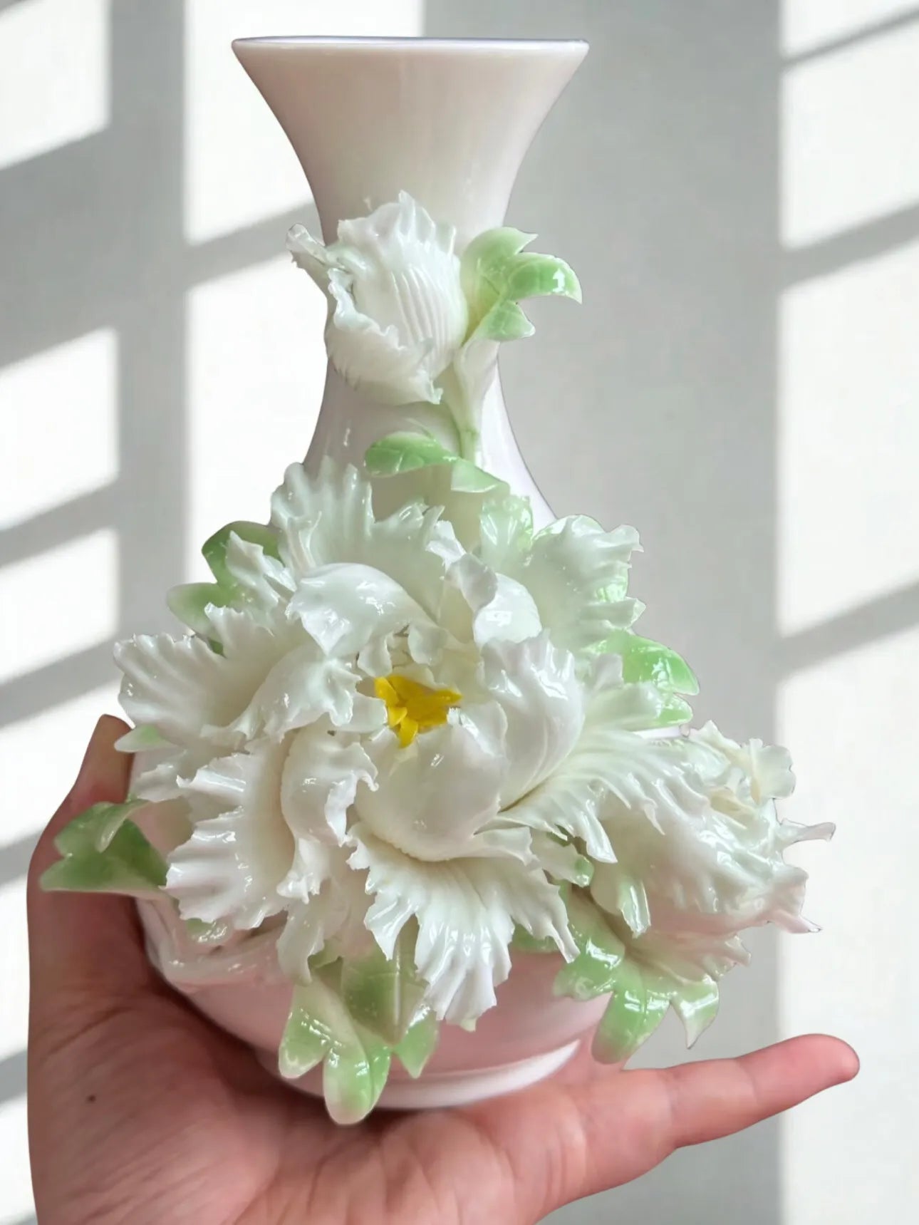 Hand-Painted Ceramic Flower Vase – Unique Pottery Centerpiece